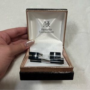 VENETO COLLECTION CUFF LINKS AND TIE CLIPS